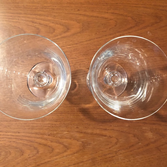 Set of 2 Pristine Crystal Long Stemmed Wine Glasses, Water Goblets 7 1/4" Flared - Picture 3 of 8